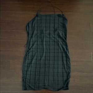 H&M Black Patterned Slip Dress